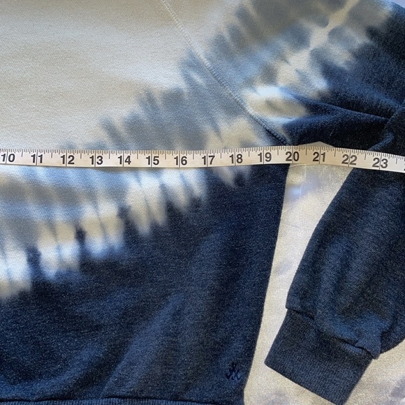 Alternative French Terry Ombre Sweatshirt & Shorts Set Blue Diagonal Tie-Dye SM - Picture 7 of 16